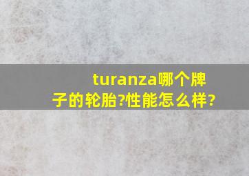 turanza哪个牌子的轮胎?性能怎么样?