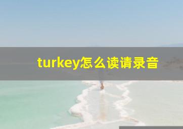 turkey怎么读,请录音