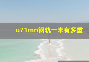 u71mn钢轨一米有多重