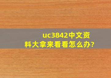uc3842中文资料,大拿来看看。怎么办?