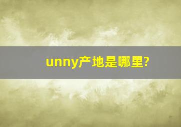 unny产地是哪里?