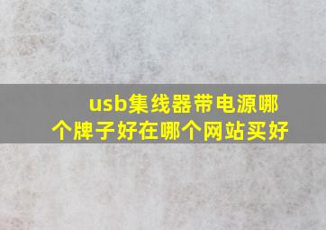 usb集线器带电源哪个牌子好,在哪个网站买好