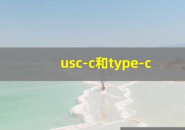 usc-c和type-c