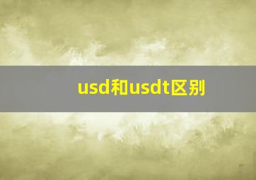 usd和usdt区别