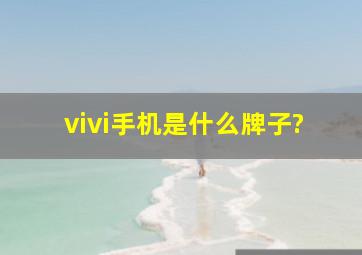 vivi手机是什么牌子?