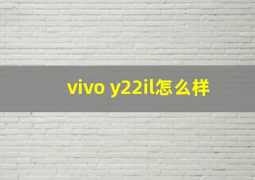 vivo y22il怎么样