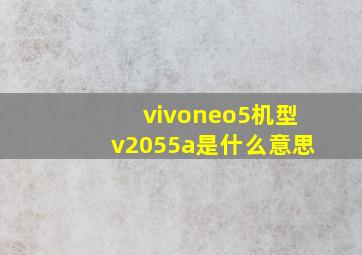 vivoneo5机型v2055a是什么意思