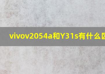vivov2054a和Y31s有什么区别?