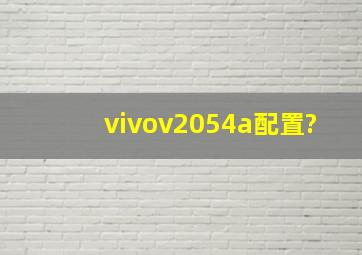 vivov2054a配置?