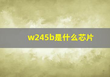 w245b是什么芯片