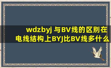 wdzbyj 与BV线的区别,在电线结构上BYJ比BV线多什么了?最好有对比图