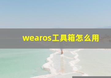 wearos工具箱怎么用(