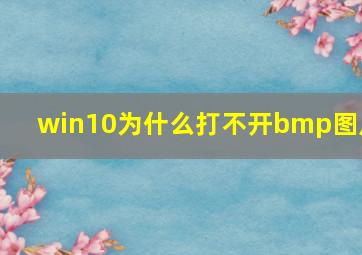 win10为什么打不开bmp图片