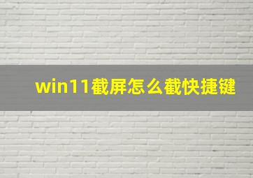 win11截屏怎么截快捷键