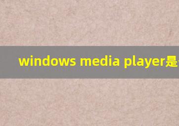 windows media player是什么啊