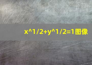 x^1/2+y^1/2=1图像