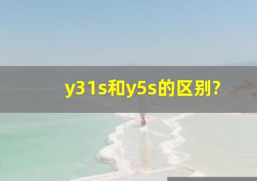 y31s和y5s的区别?