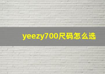 yeezy700尺码怎么选