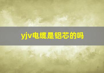 yjv电缆是铝芯的吗