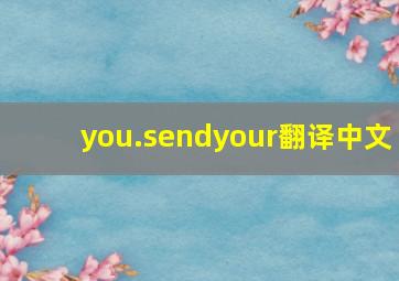 you.send,your翻译中文