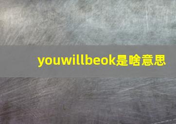 youwillbeok是啥意思