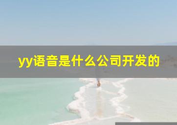 yy语音是什么公司开发的