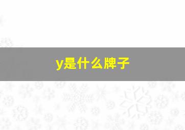 y是什么牌子