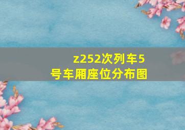 z252次列车5号车厢座位分布图