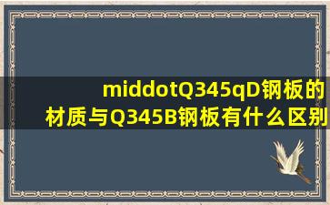 ·Q345qD钢板的材质与Q345B钢板有什么区别?