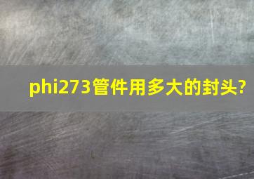 φ273管件用多大的封头?