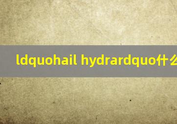 “hail hydra”什么意思?