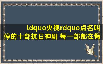 “央视”点名叫停的十部抗日神剧, 每一部都在侮辱观众的智商!|163 