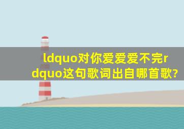 “对你爱爱爱不完”这句歌词出自哪首歌?