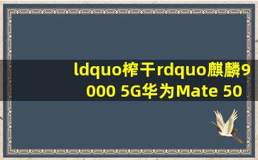 “榨干”麒麟9000 5G,华为Mate 50 Pro瞒不住了!4600mAh+100W快充