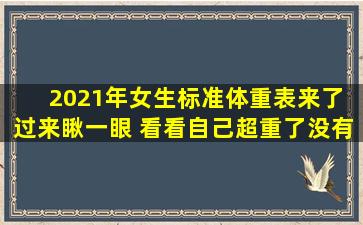 《2021年女生标准体重表》来了 过来瞅一眼 看看自己超重了没有