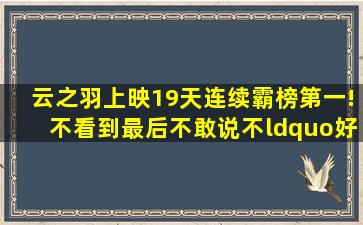 《云之羽》上映19天,连续霸榜第一!不看到最后,不敢说不“好”