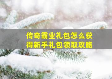 《传奇霸业》礼包怎么获得新手礼包领取攻略