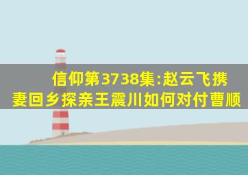 《信仰》第3738集:赵云飞携妻回乡探亲,王震川如何对付曹顺