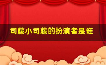 《司藤》小司藤的扮演者是谁(