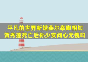 《平凡的世界》新婚燕尔拳脚相加贺秀莲死亡后孙少安问心无愧吗(