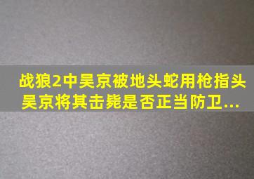 《战狼2》中吴京被地头蛇用枪指头,吴京将其击毙是否正当防卫...