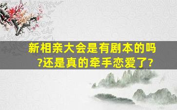 《新相亲大会》是有剧本的吗?还是真的牵手恋爱了?