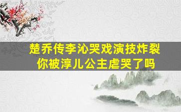 《楚乔传》李沁哭戏演技炸裂 你被淳儿公主虐哭了吗