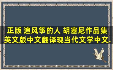 《正版 追风筝的人 胡塞尼作品集英文版中文翻译现当代文学中文...