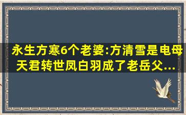 《永生》方寒6个老婆:方清雪是电母天君转世,凤白羽成了老岳父...