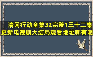 《清网行动》全集32(完整1三十二集更新)电视剧大结局观看地址哪有呢?