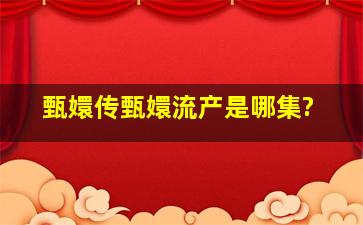 《甄嬛传》甄嬛流产是哪集?