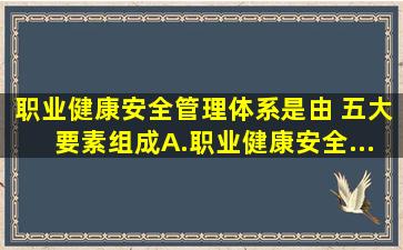 《职业健康安全管理体系》是由( )五大要素组成。A.职业健康安全...