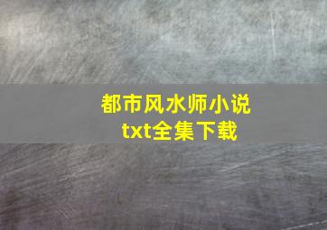 《都市风水师小说》txt全集下载 