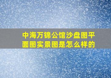 「中海万锦公馆沙盘图、平面图、实景图是怎么样的」